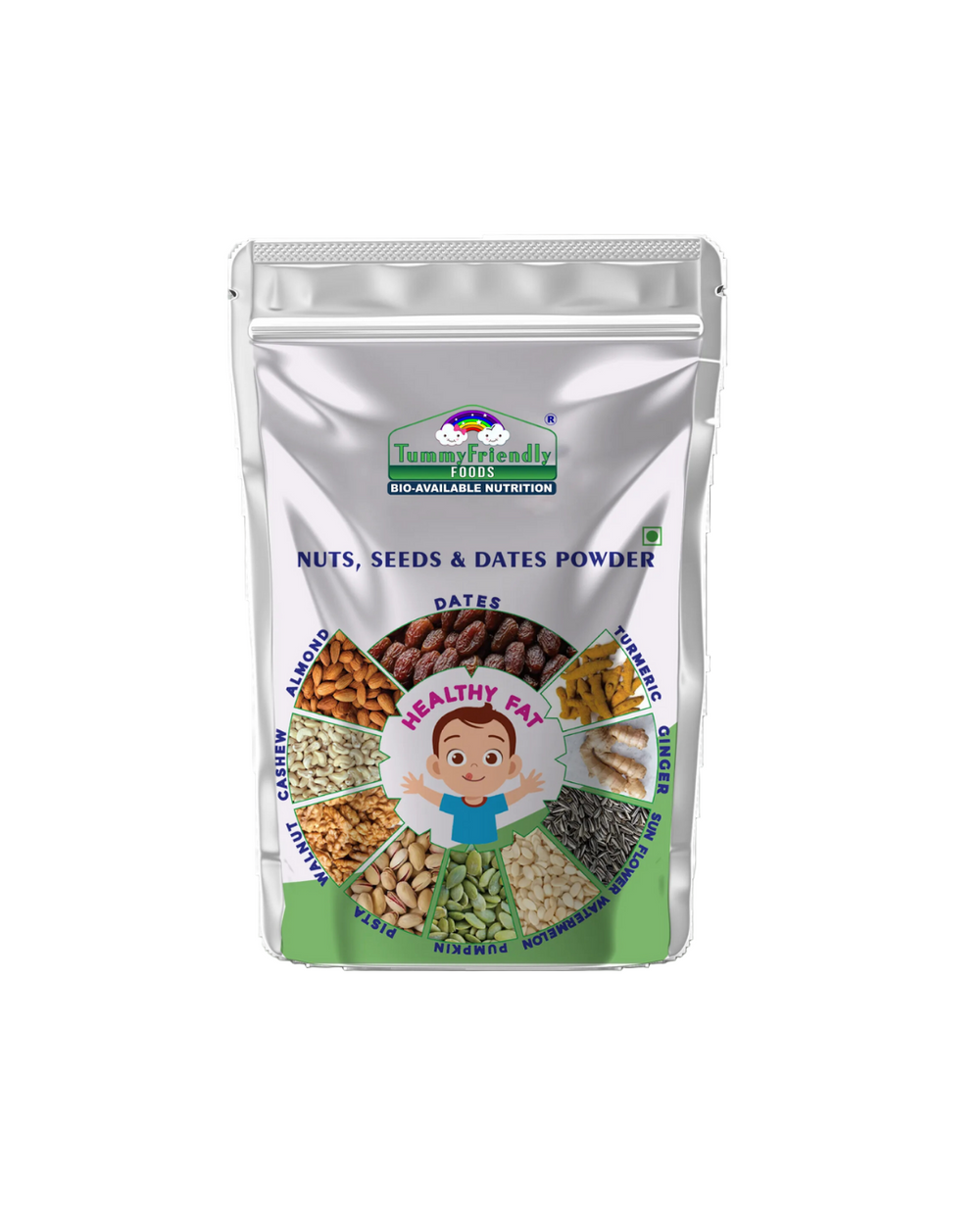TummyFriendly Foods Premium Nuts, Seeds and Dates Powder | Dry Fruits Powder for Baby - 200g - EarthBased