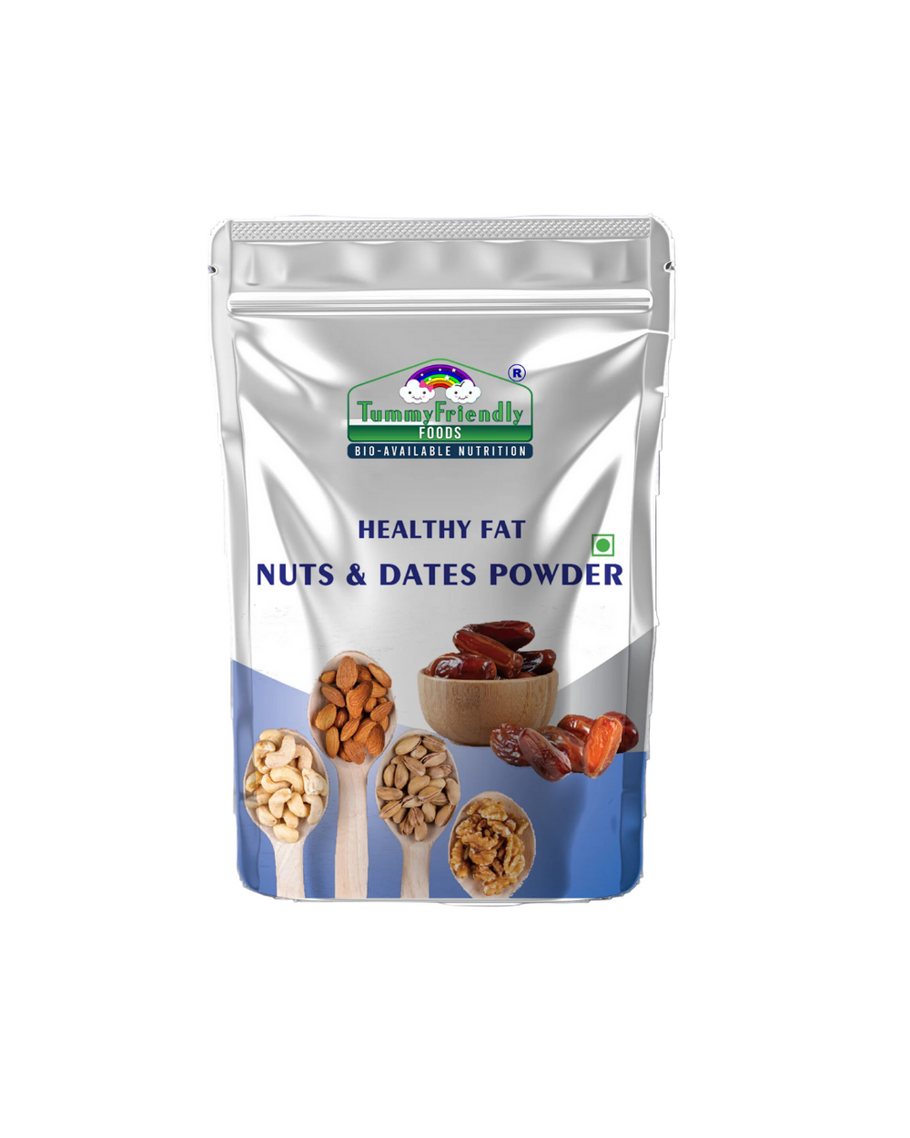 TummyFriendly Foods Premium Nuts and Dates Powder | Healthy Fat with Natural Sweetener - 100g Cereal (100 g) - EarthBased