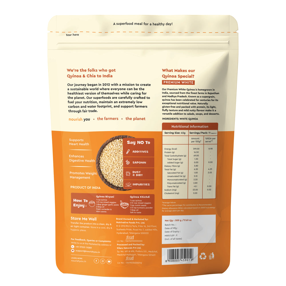 Nourish You white quinoa seeds 500g – image 3