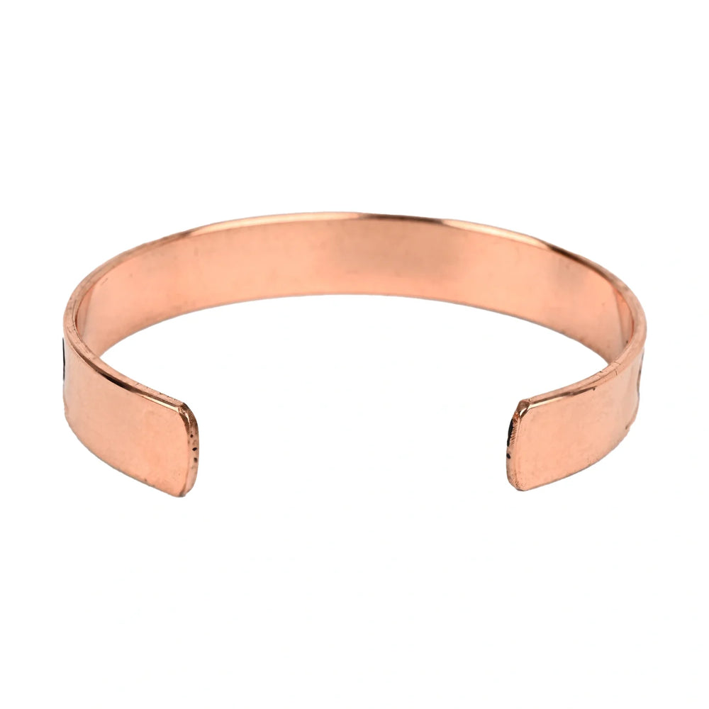Pure Copper Healing Kada – Unisex Magnetic Cuff with 7 Chakra Engraving - EarthBased