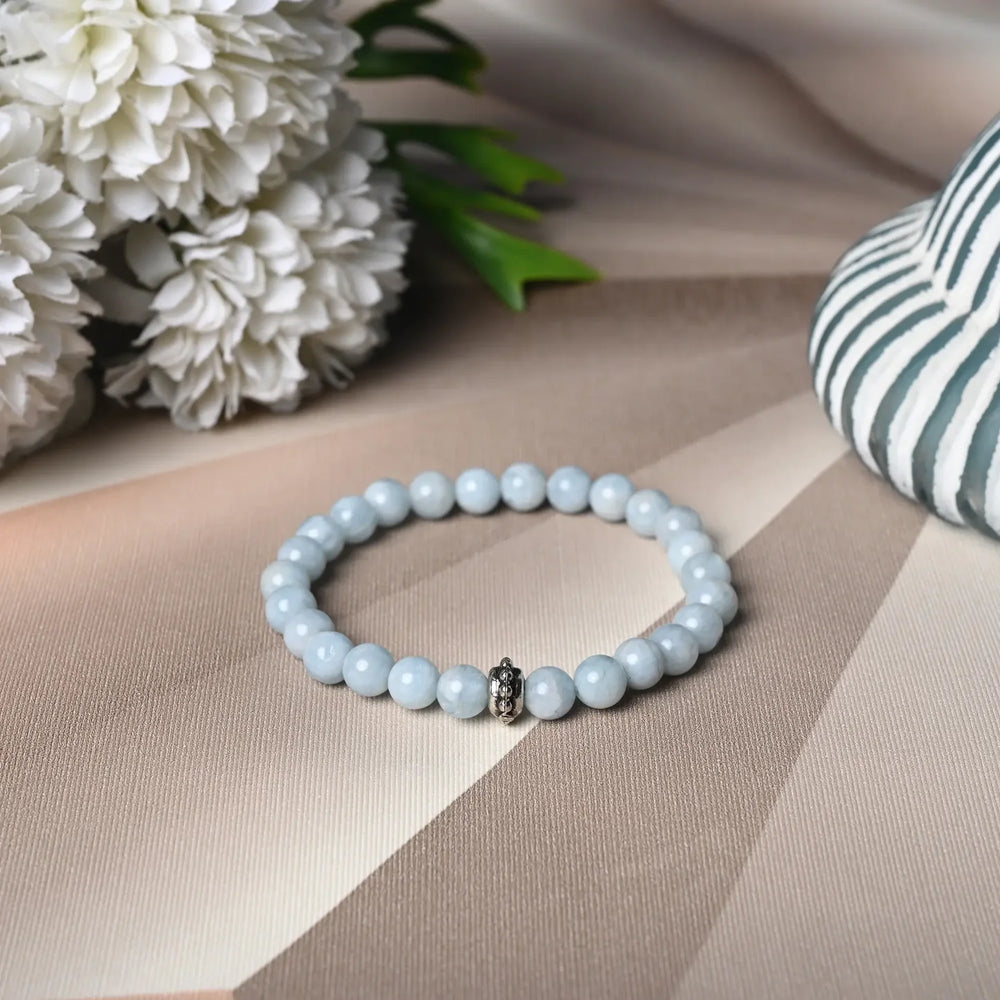 Radiate Calmness with our Aquamarine Healing Gemstone Bracelet - Unlock Healing Benefits for Your Loved One - EarthBased