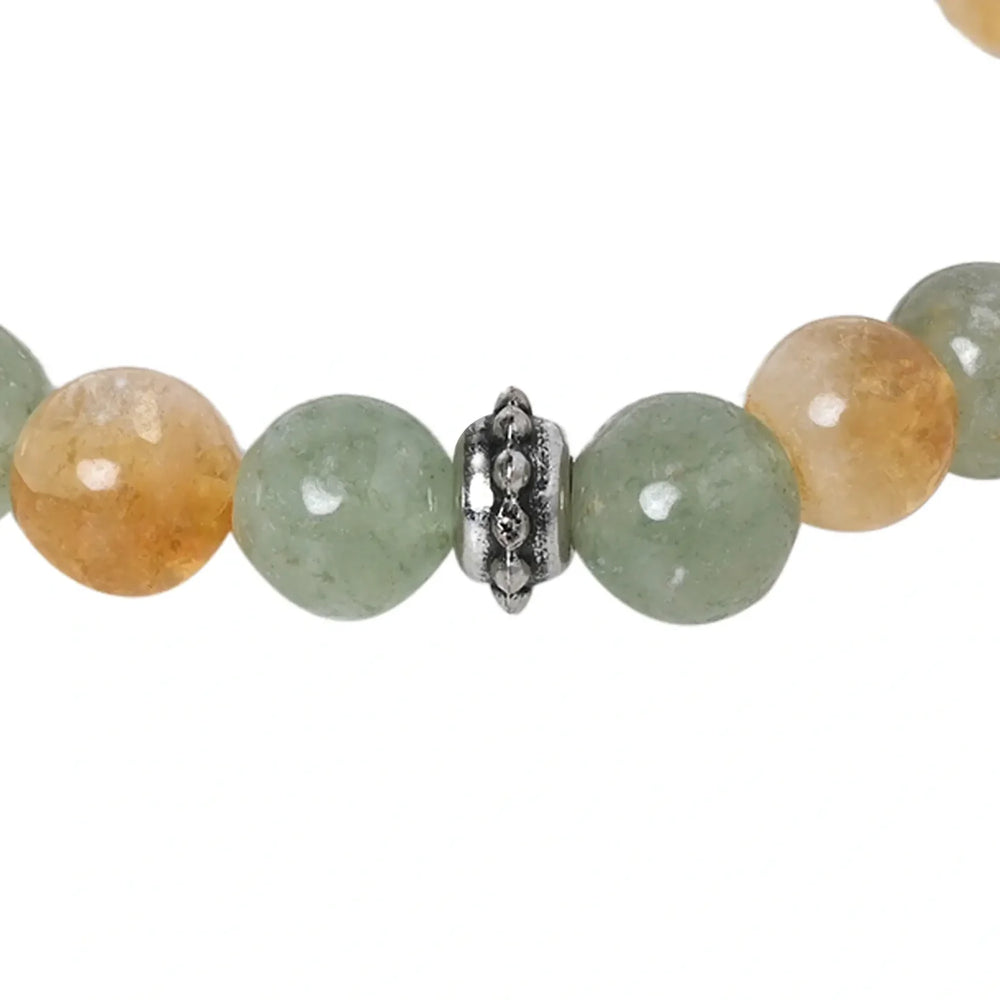 Radiate Positivity with our Aventurine and Citrine Healing Gemstone Bracelet - Elevate Well-Being for Your Loved One - EarthBased