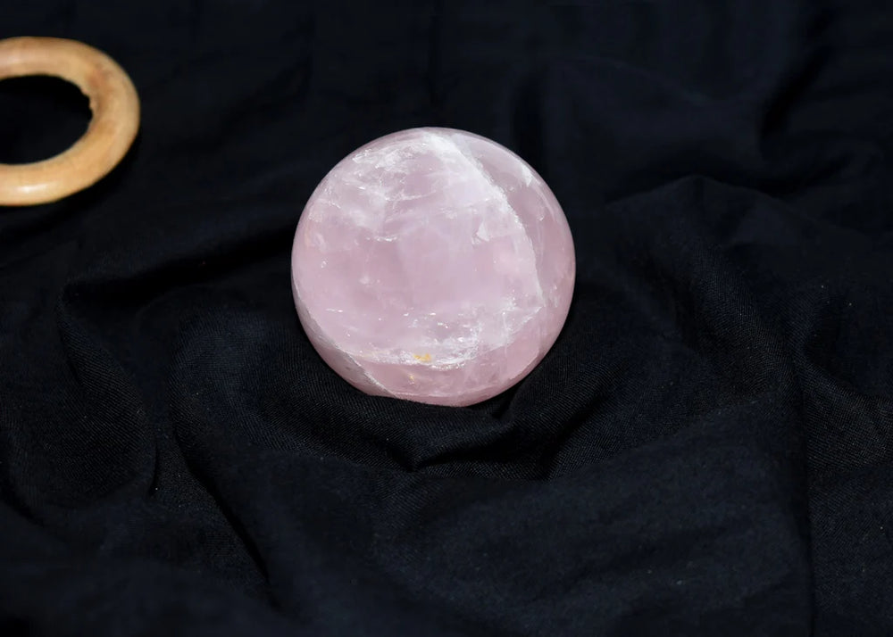 Original Rose Quartz Healing Ball For Love, Compassion, Emotions & Relationships - EarthBased