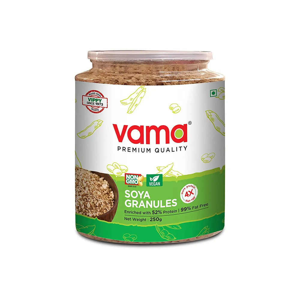 Vama SOYA Mince-Granules | 99% Fat-Free | Vegan | Gluten-Free | Healthy Products 250g - EarthBased