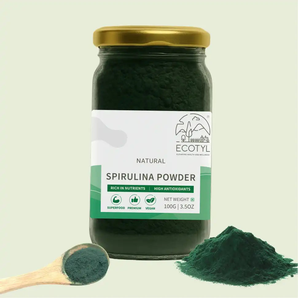Ecotyl Spirulina Powder | Superfood | High Protein & Nutrients | 100g - EarthBased