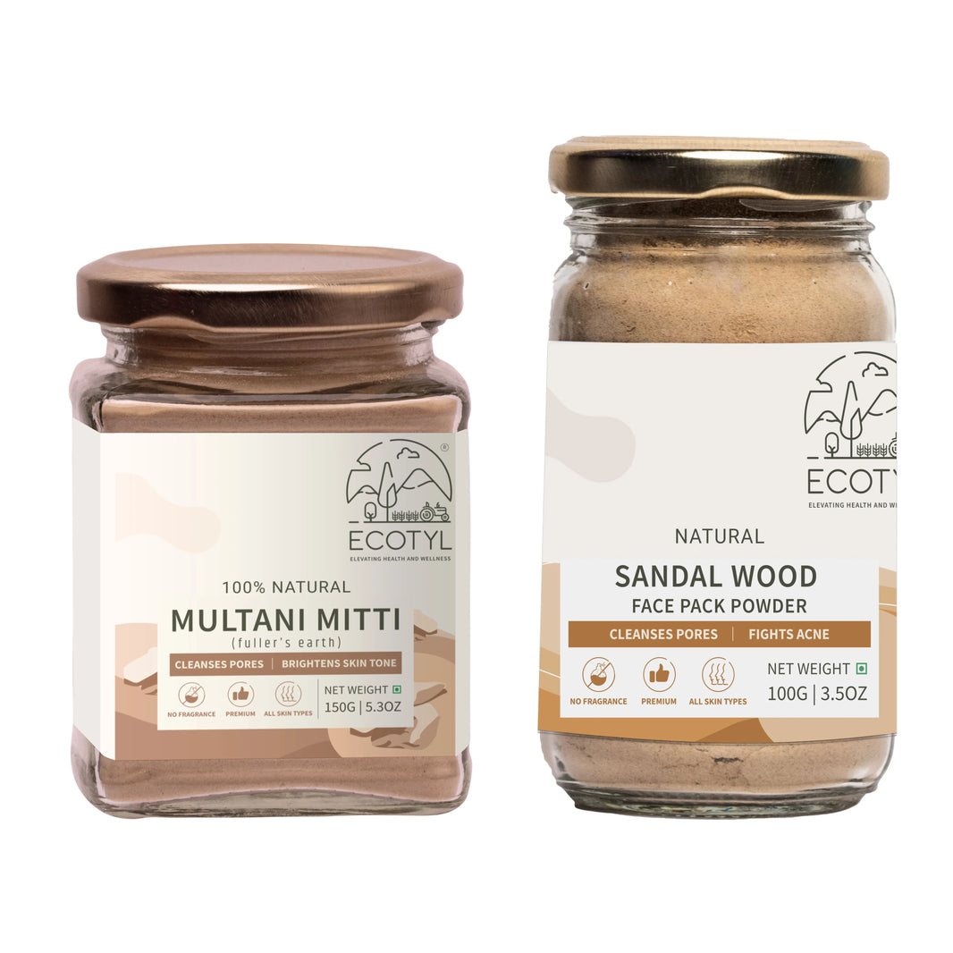 Skin Care Combo - Sandalwood Powder & Multani Mitti | Ecotyl - EarthBased