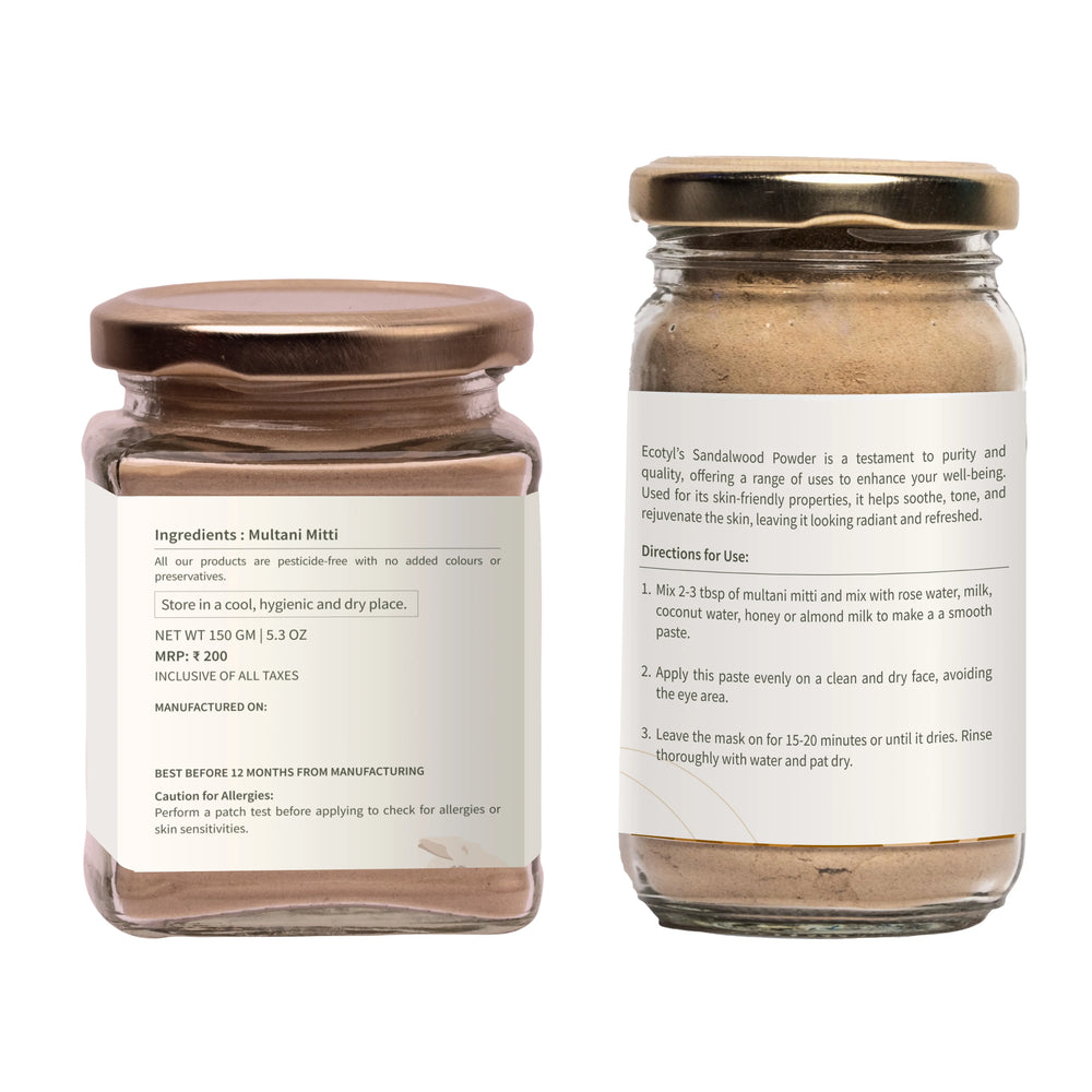 Skin Care Combo - Sandalwood Powder & Multani Mitti | Ecotyl - EarthBased