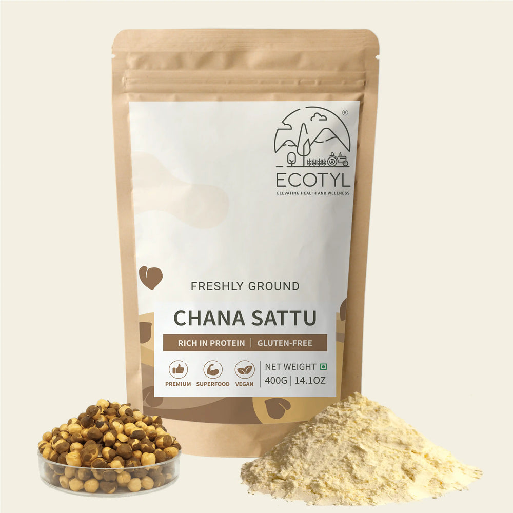 Ecotyl Sattu Powder | Roasted Gram Flour | Plant Based Protein - EarthBased