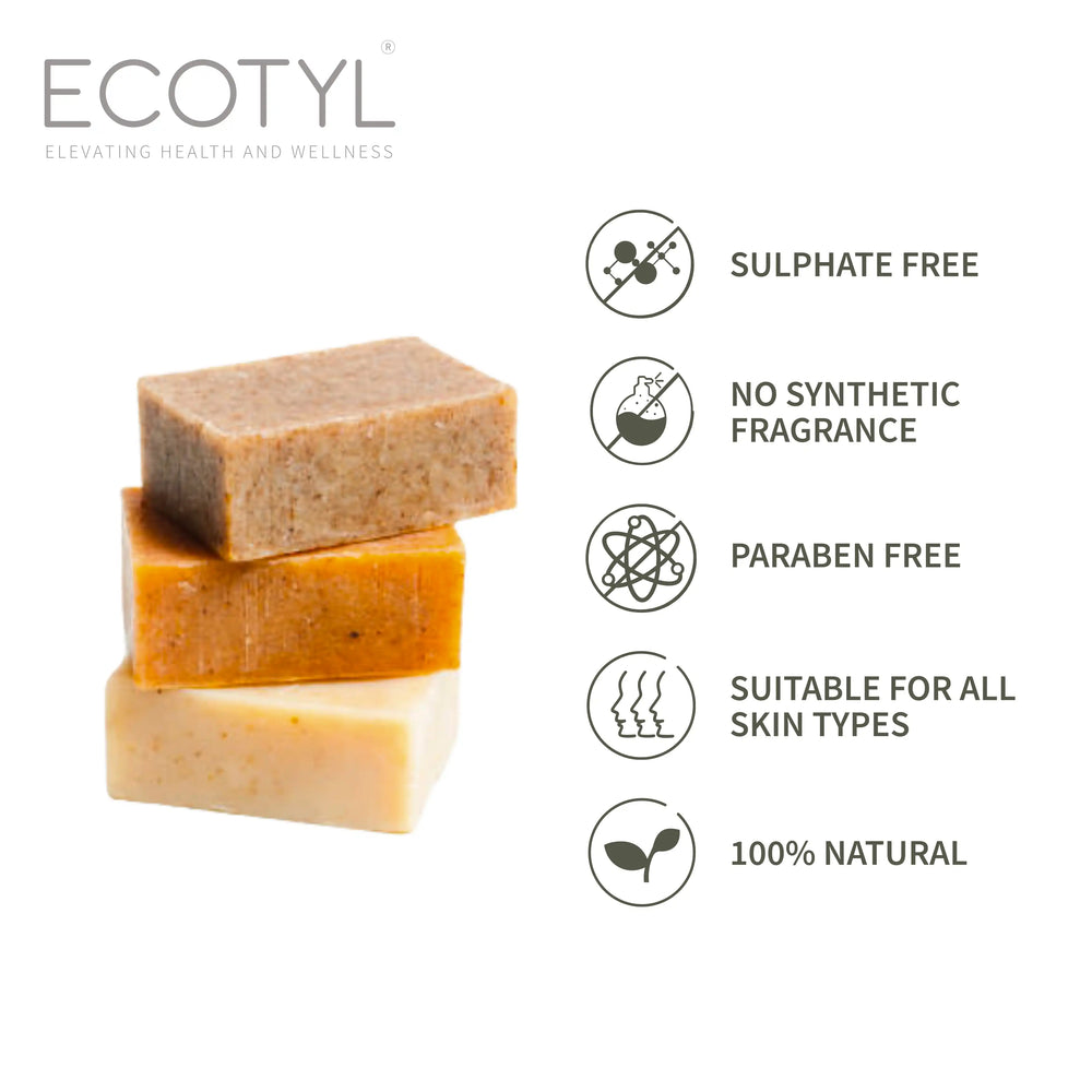 Ecotyl Shea Butter Soaps - Ubtan, Rose & Coffee - Set of 3 - EarthBased