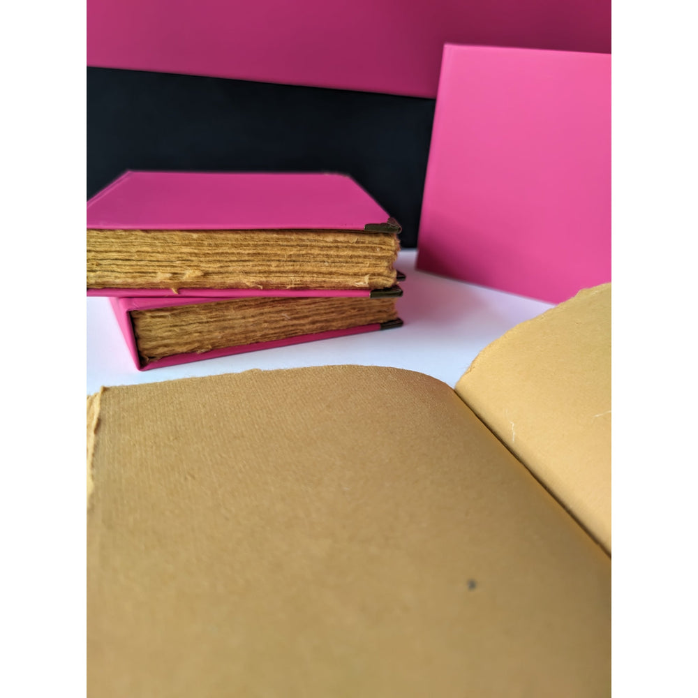 Square Hard Bound fun Journal I Sketching Diary (Pink & Purple) - EarthBased