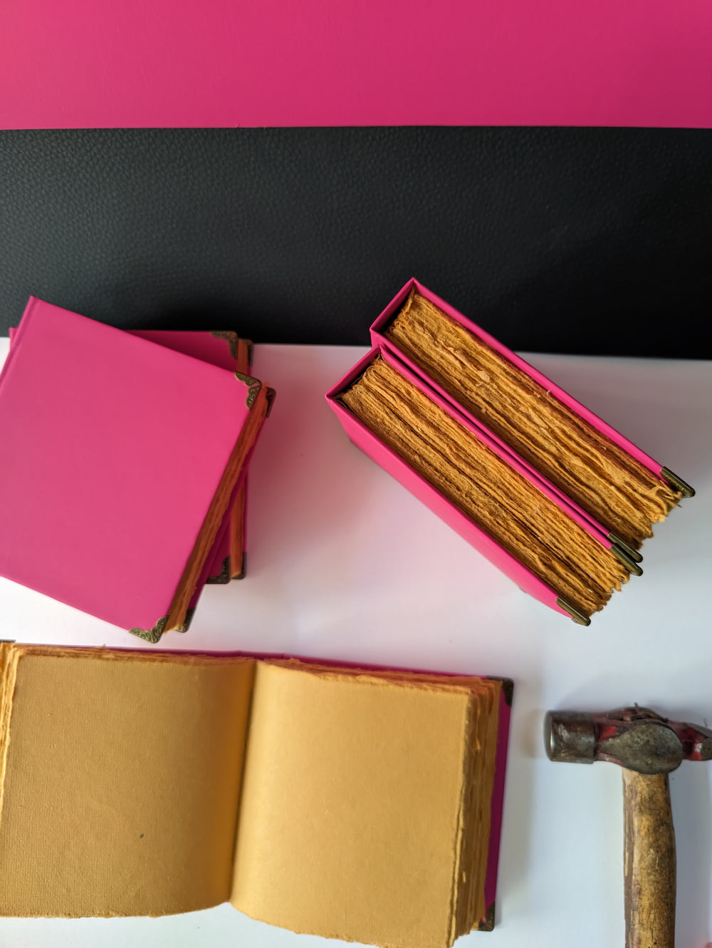 Square Hard Bound fun Journal I Sketching Diary (Pink & Purple) - EarthBased