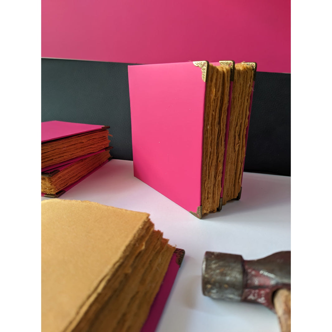 Square Hard Bound fun Journal I Sketching Diary (Pink & Purple) - EarthBased