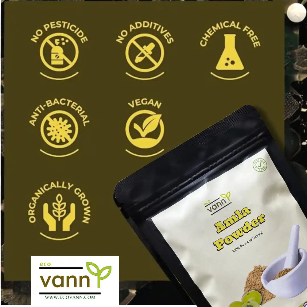 Eco vann Amla Powder | Pack of 5 - EarthBased
