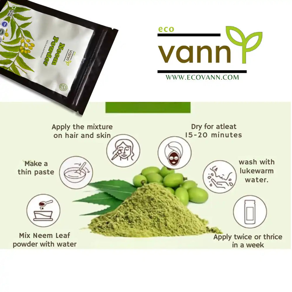 Eco Vann Neem Leaf powder | Pack of 6 - EarthBased