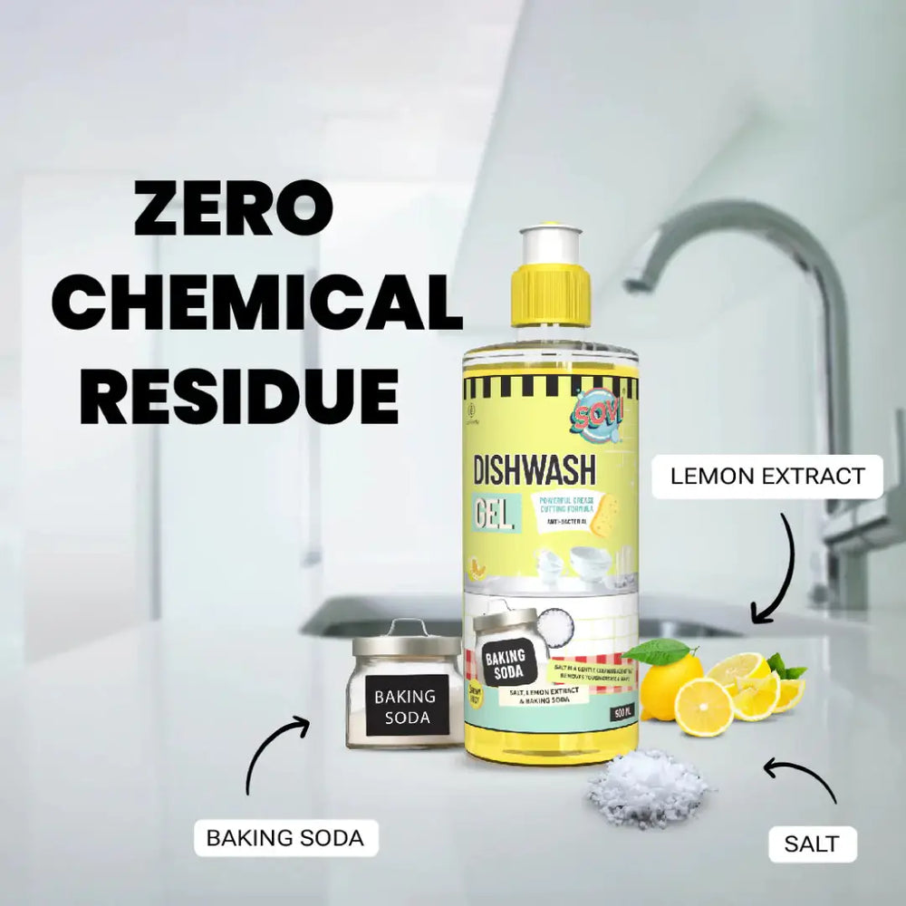 SOVI® DISHWASH LIQUID WITH BAKING SODA, SALT & LEMON EXTRACT ( 5L ) - EarthBased