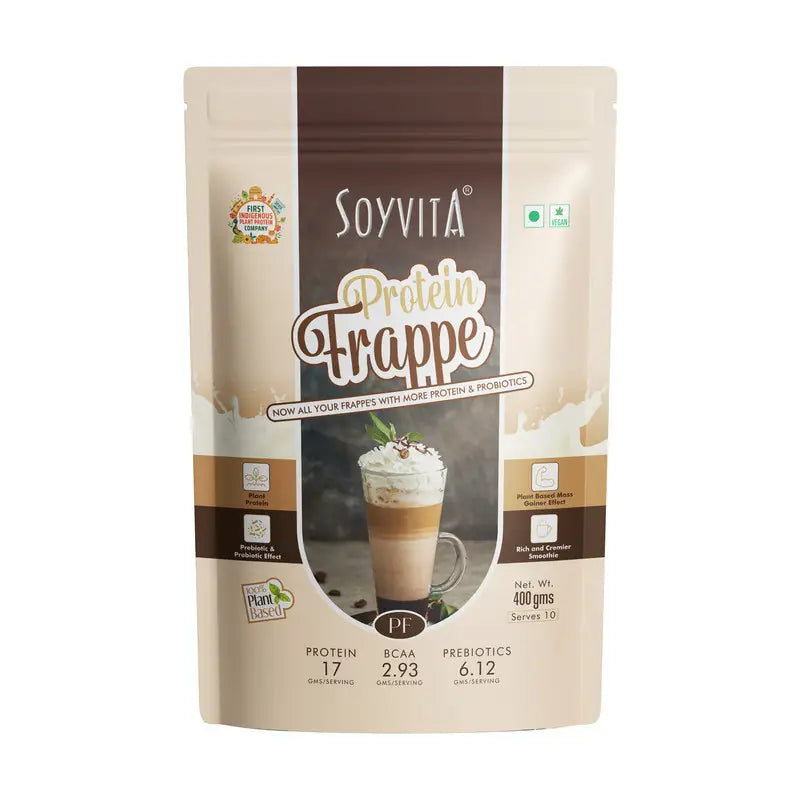 SOYVITA – PROTEIN FRAPPE WITH PREBIOTICS AND PROBIOTICS | NON DAIRY | Serves – 10 (400 Gms) - EarthBased
