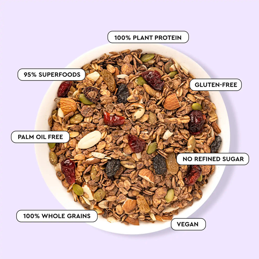 Nourish You Super Muesli Belgium Dark Chocolate 400gm - EarthBased