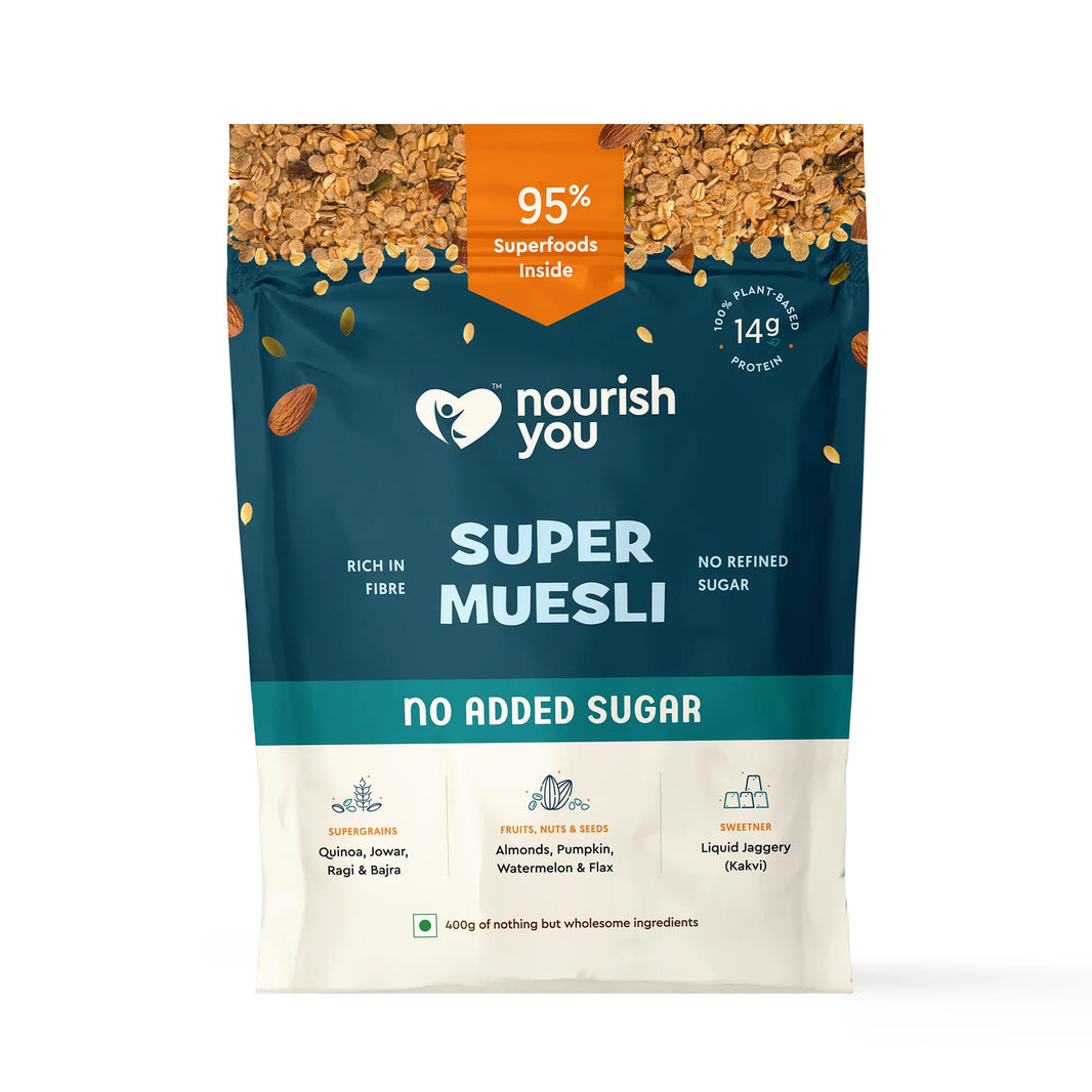Super muesli - no added sugar | 400g by Nourish You - EarthBased