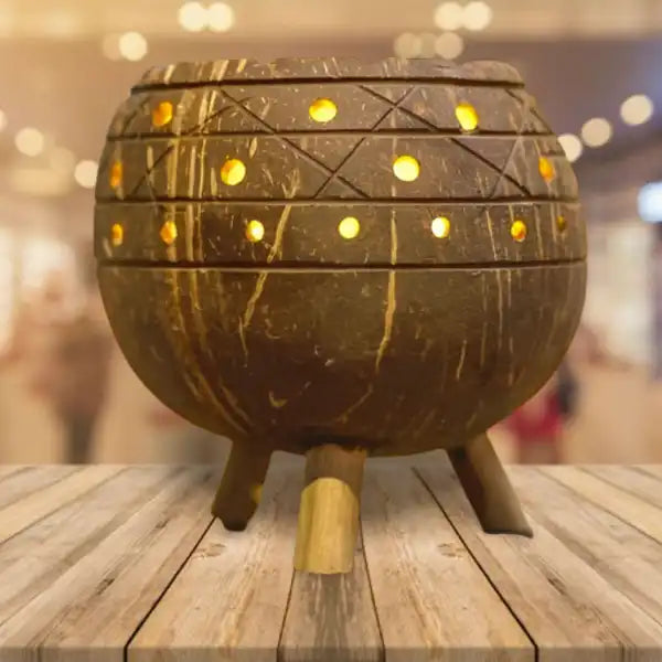 Planter / Tea Light Candle Holder - Coconut Shell | ONEarth - EarthBased