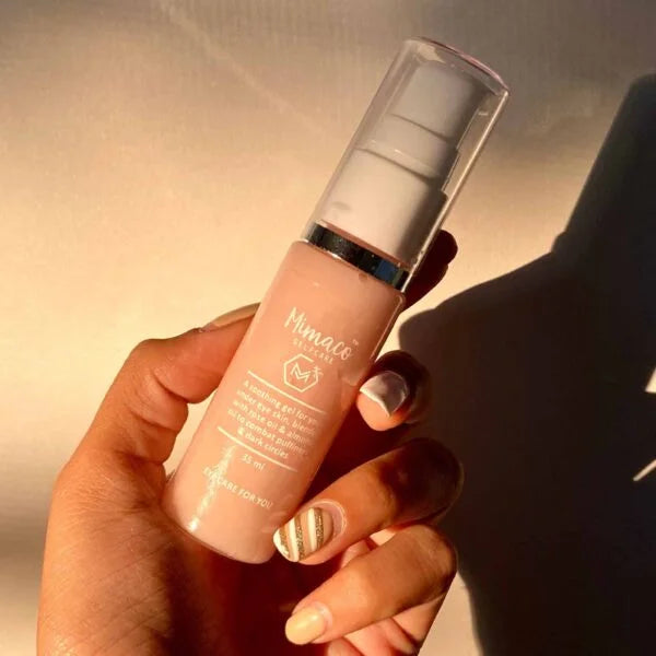 UNDER EYE GEL- 35ml : for dark circles & puffiness, enriched with rose oil, almond oil and vit E - EarthBased