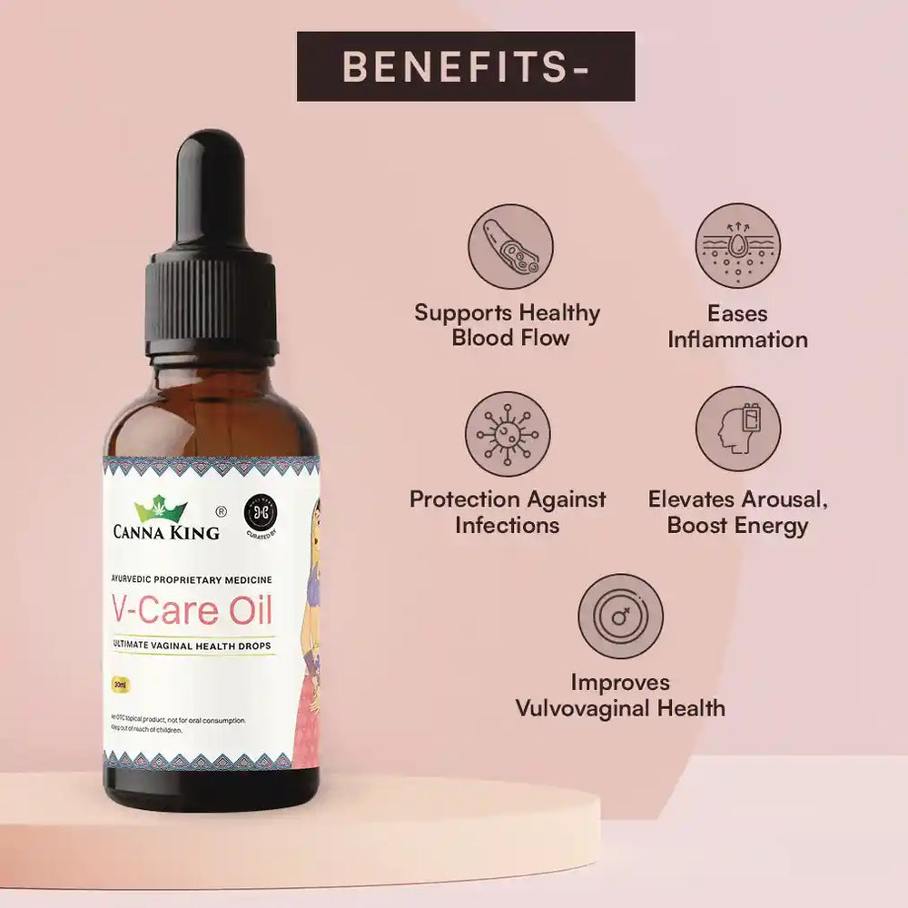 V-Care Oil: Ultimate Vaginal Health Drops - 30 ml by Cannaking - EarthBased