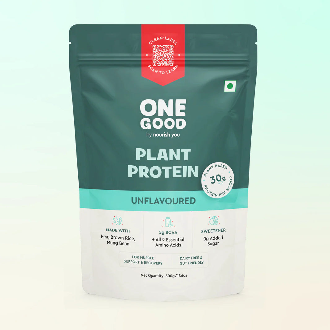One Good Plant Protein Powder- Unflavoured | 500g | 30g Protein | All 9 Essential Amino Acids | Clean Label OG's Plant Protein is Back