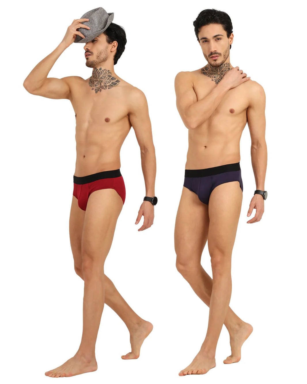 Bamboo Men’s Frenchie Fit Underwear (Pack of 2) | Maroon + Navy - EarthBased
