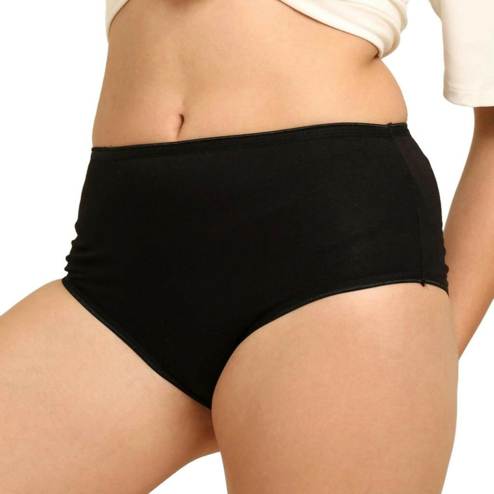 Bamboo Fabric Women's Hipster Panty | Peach and Black | Set of 2 - EarthBased