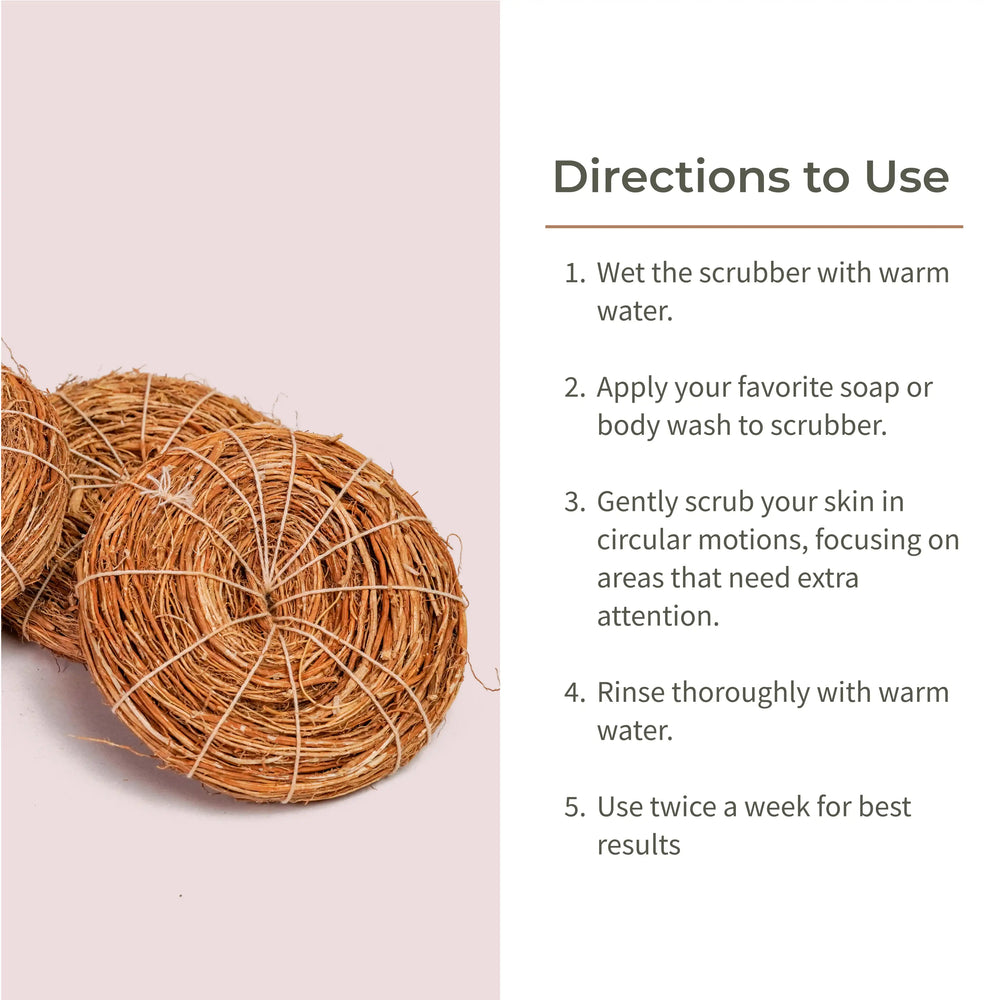 Vetiver Scrubber - Set of 3 | Ecotyl - EarthBased