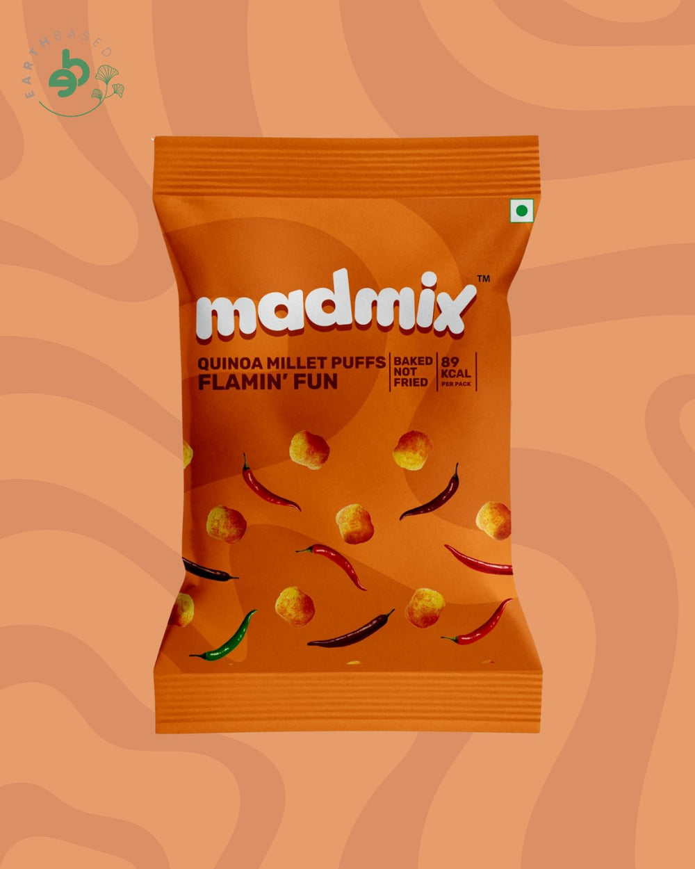 Quinoa Millet Puffs Flamin Fun Pack of 10 - EarthBased