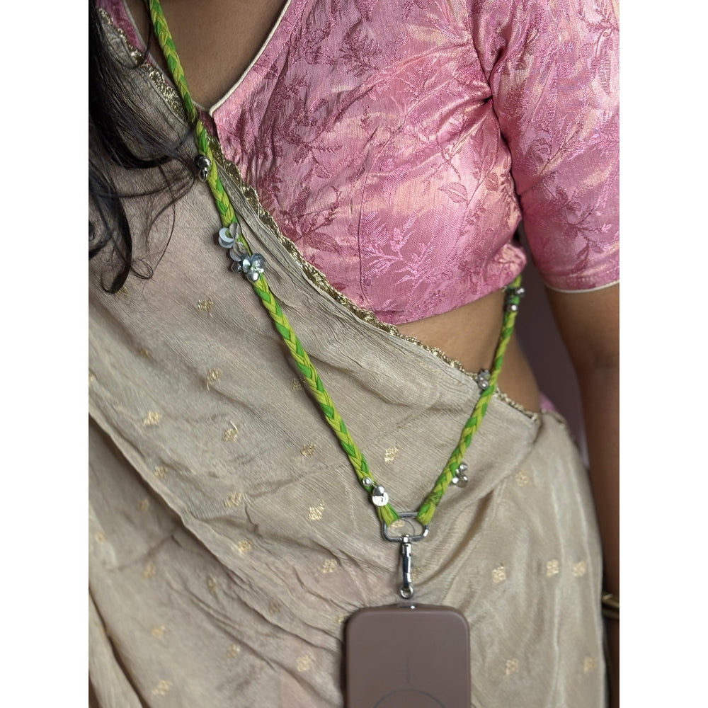 Fabric phone lanyard by JOD in versatile textile, compact everyday sling