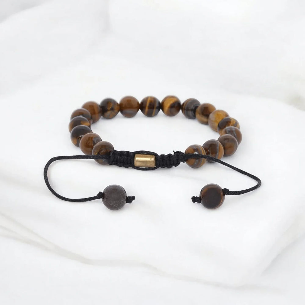 Real Tiger Eye Healing Bracelet For Courage, Creativity & Chakra Healing - EarthBased