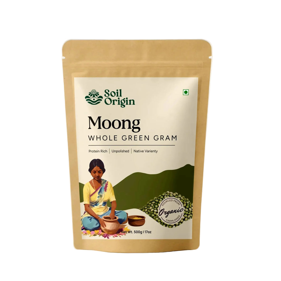 Whole Green Gram (Moong) | Soil Origin | Pack of 2 - EarthBased