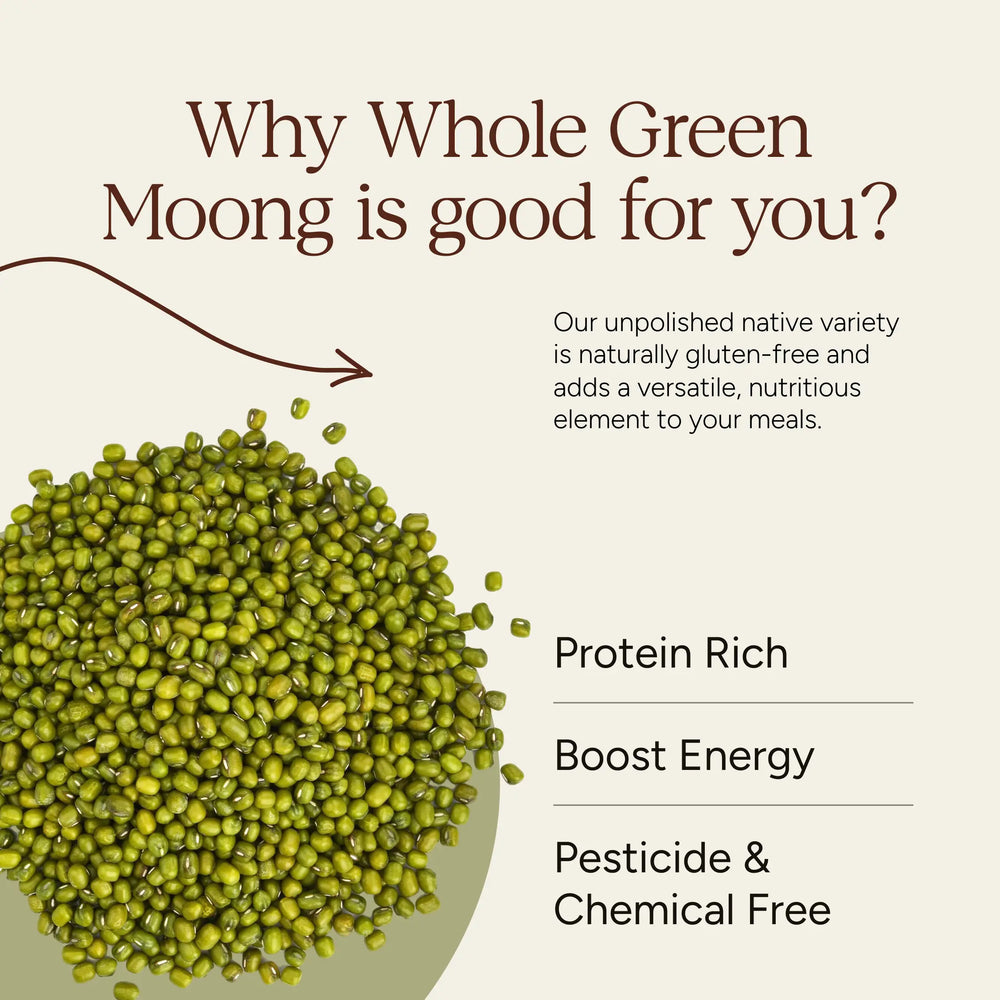 Whole Green Gram (Moong) | Soil Origin | Pack of 2 - EarthBased