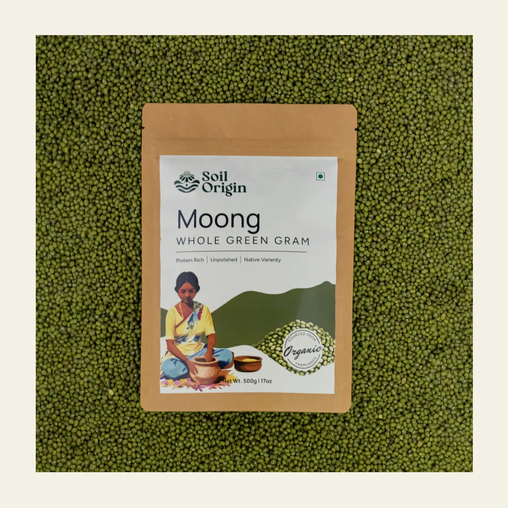 Whole Green Gram (Moong) | Soil Origin | Pack of 2 - EarthBased