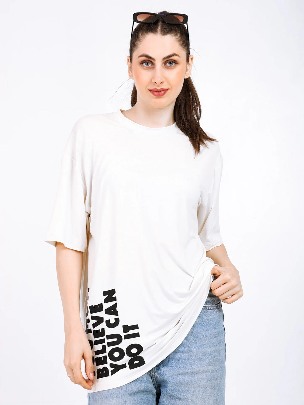 Women Oversized Bamboo T-Shirt – Soft, Breathable & Sustainable - EarthBased