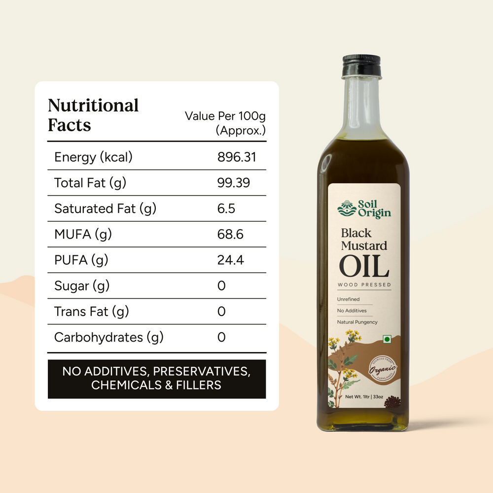 Wood-Pressed Black Mustard Oil | Soil Origin - EarthBased