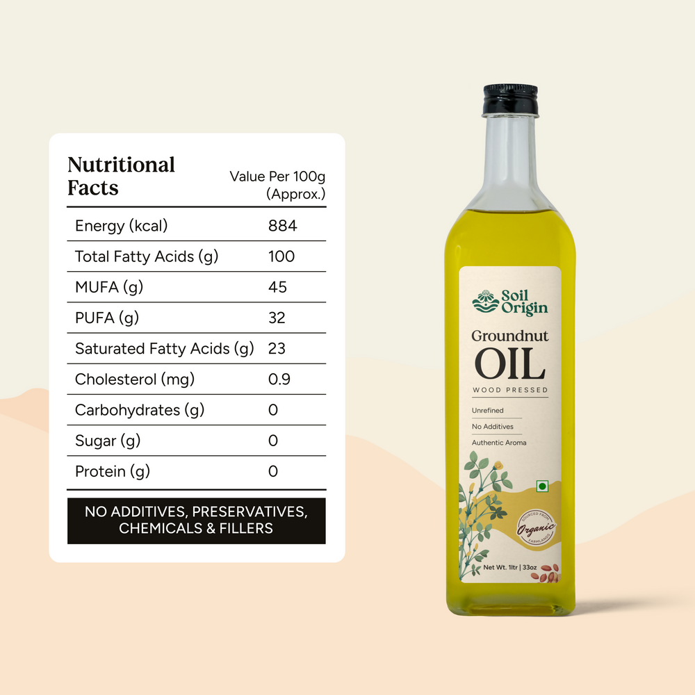 Wood-Pressed Groundnut Oil | Soil Origin - EarthBased