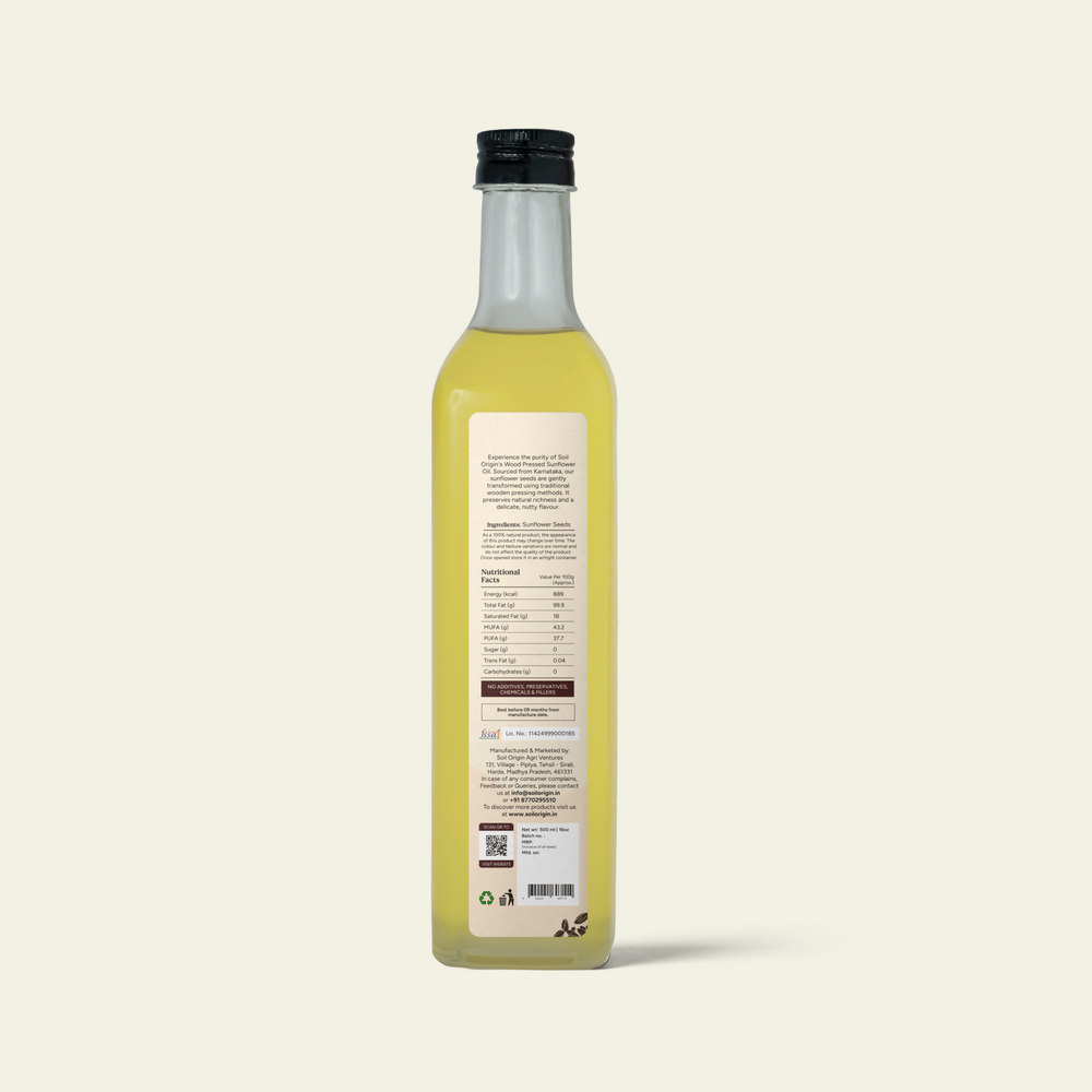 Wood-Pressed Sunflower Oil | Soil Origin - EarthBased