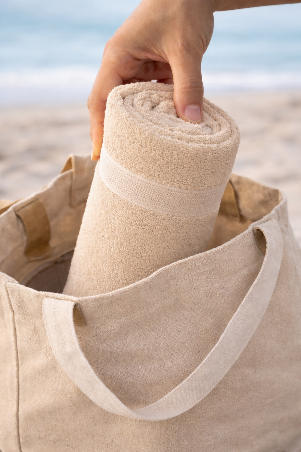 Luxuriously Soft Bamboo Bath Towel Beige - EarthBased