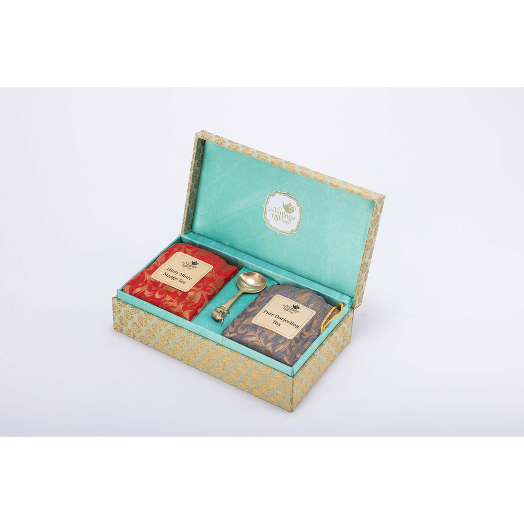 Double Brocade tea gift box - EarthBased