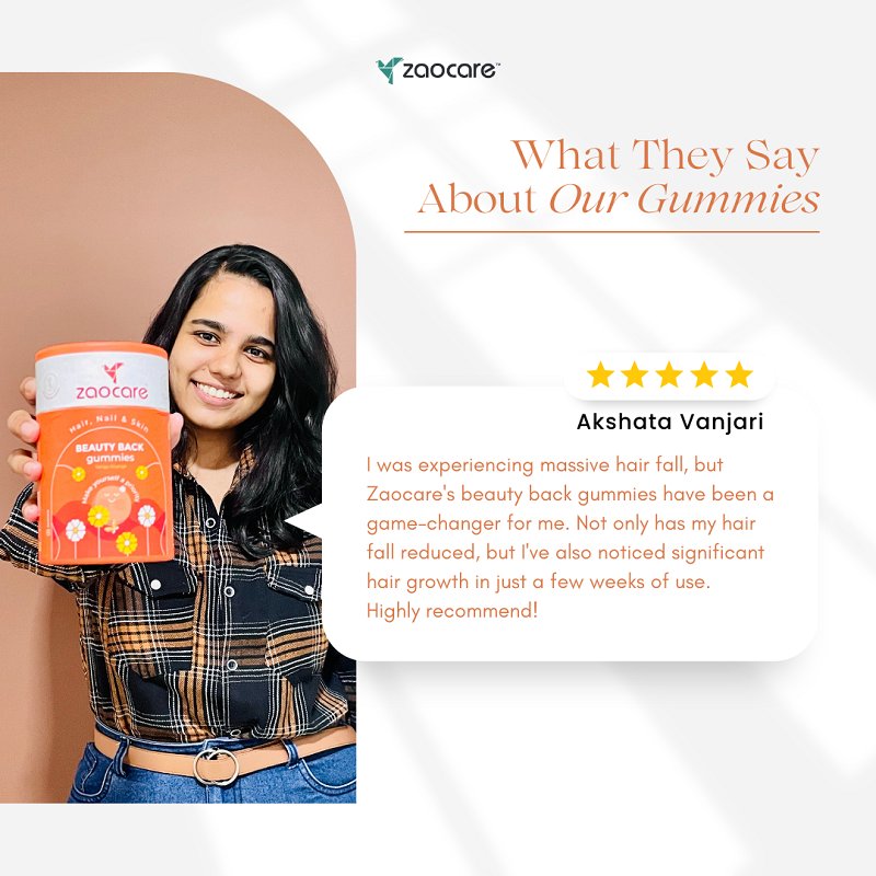 Zaocare Beauty Back Biotin Gummies For Men & Women | For Hair, Nail & Skin | Plant Based - EarthBased