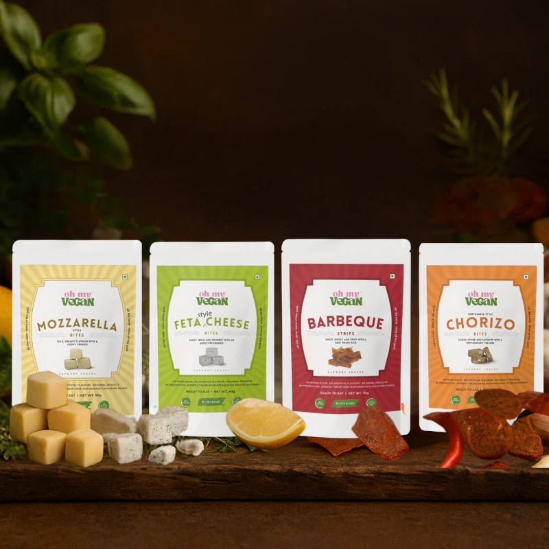 Oh My Vegan | Savoury Snack Combo – All 4 Flavours - EarthBased