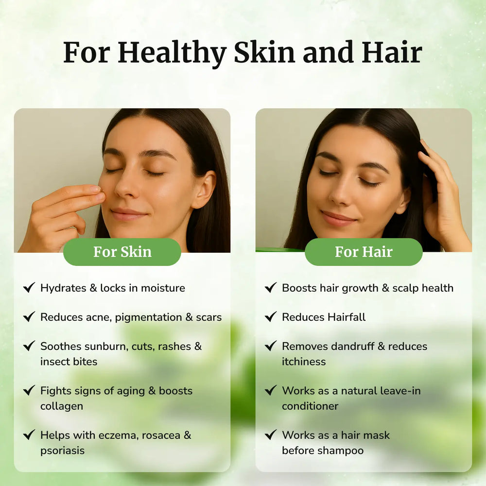 Daivik Moringa Aloe Moringa Gel | 100% Natural | Anti Aging, Anti Acne, Hair Growth, Moisturizer | 110g - EarthBased