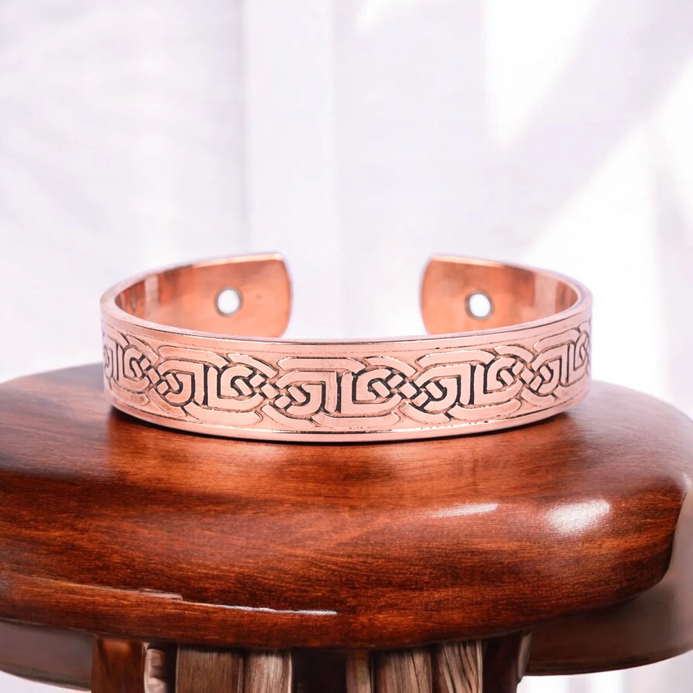 Pure Copper Magnetic Therapy Band - kada for Arthritis Relief with Powerful Magnets - EarthBased