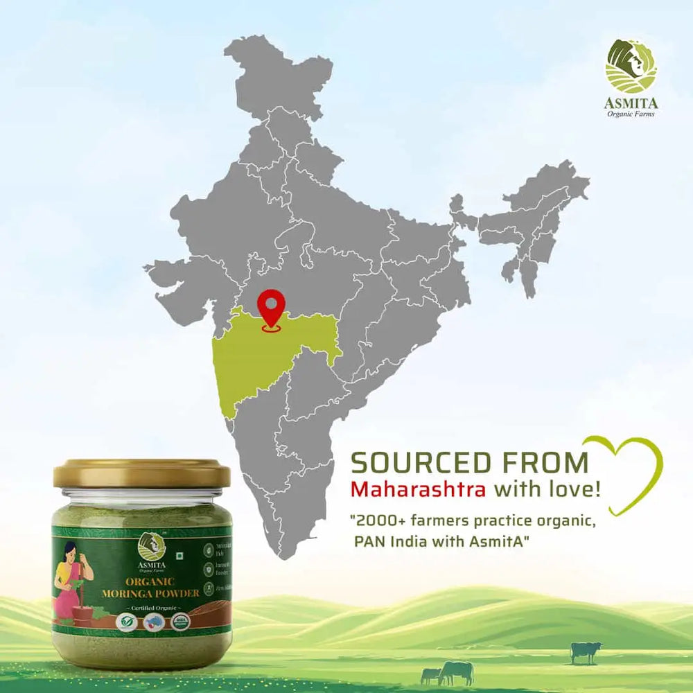 Organic Moringa Powder - 100gm | Pack of 2 - EarthBased