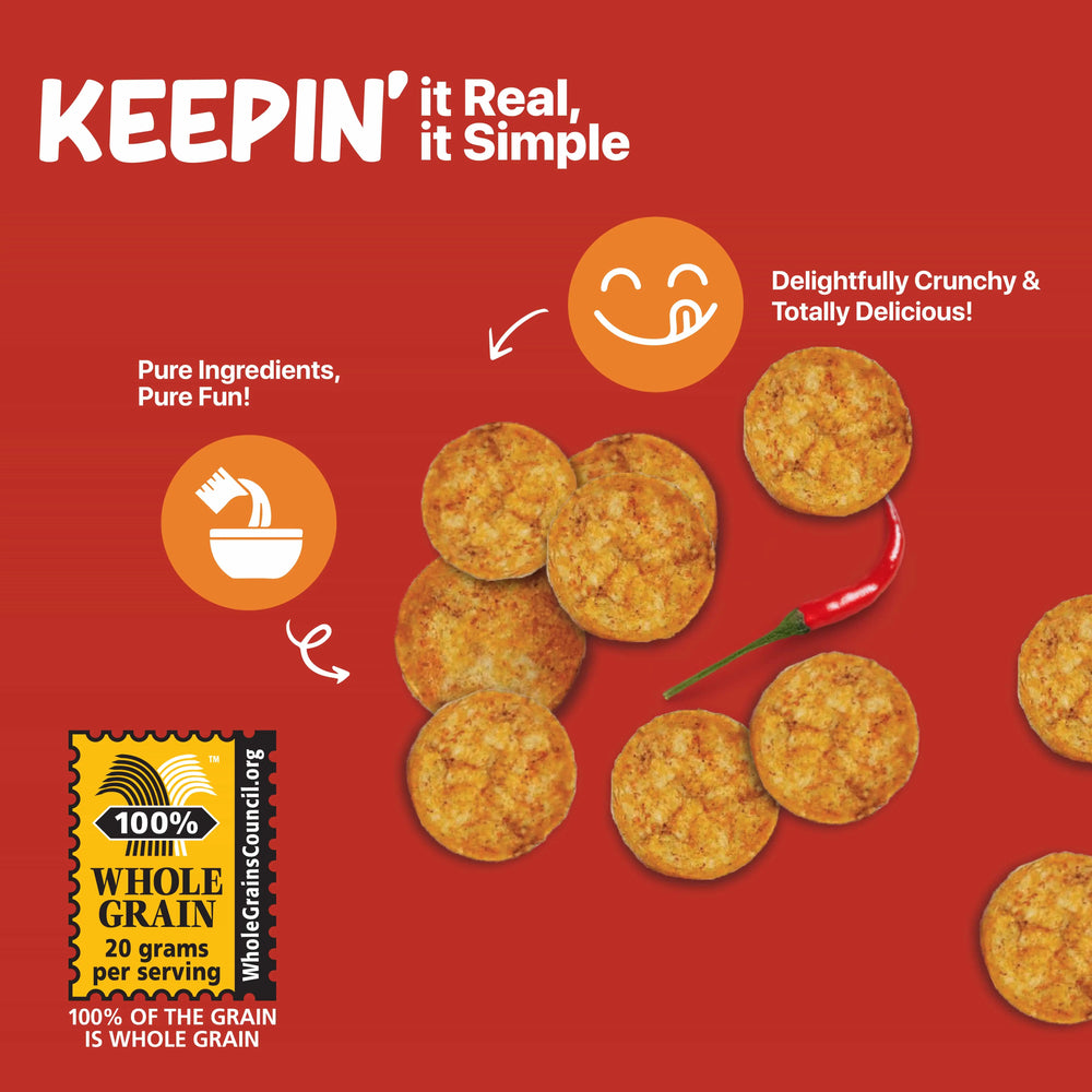 Brown rice Crips, Indian Spicy Hot | Asmita Organic Farms - EarthBased