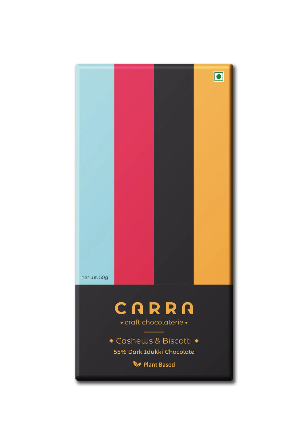 CARRA Cashews & Biscotti in 55% Dark Chocolate 50G - EarthBased