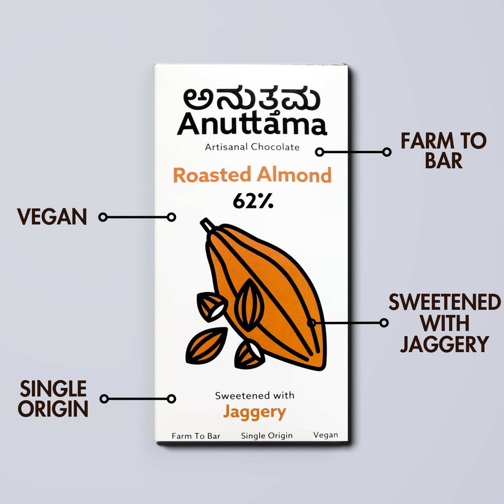 Anuttama | Dark Chocolate | Roasted Almond + Classic Plain+ Sea Salt | Combo - EarthBased