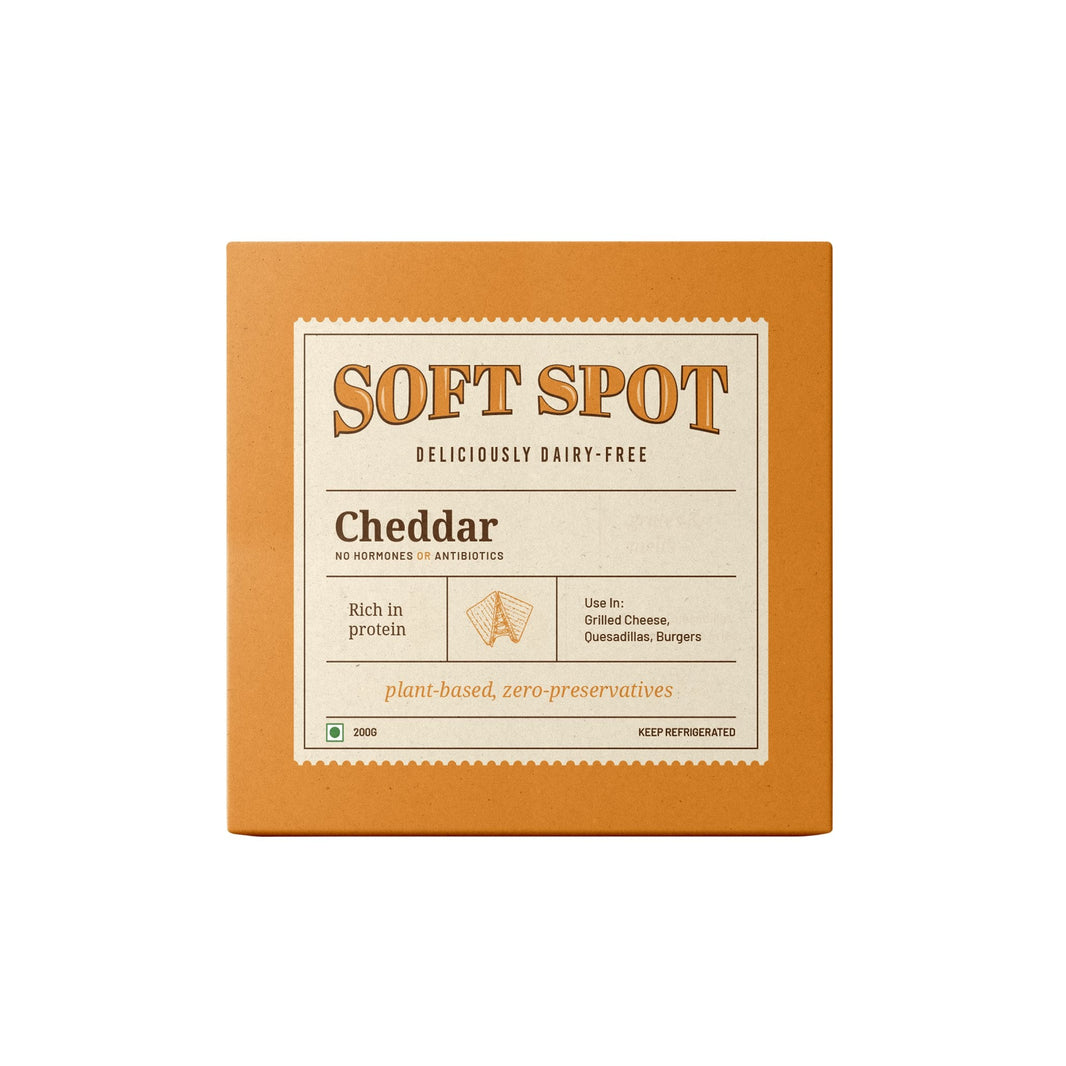 Soft Spot plant-based cheddar 200 g pack front